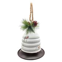 Regal Art & Gift 9" Rustic Beehive Antique White Bell 