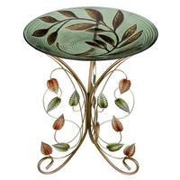 Regal Art & Gift 18" Leaves Birdbath/Feeder with Decorative Stand