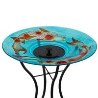 Regal Art & Gift 18" Koi Solar Fountain/Birdbath with Stand