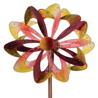 Regal Art & Gift 24" LED Rotating Firebrand Solar Wind Spinner