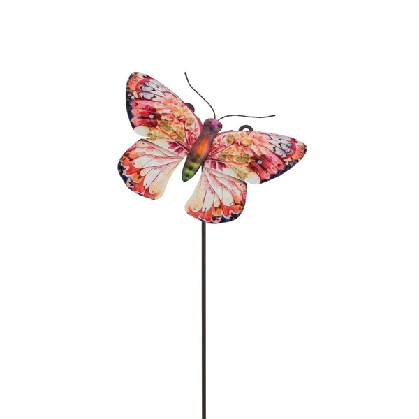 9.25" Pink Butterfly Stake/Wall Decor