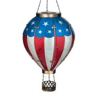 Regal Art & Gift 27.25" Extra Large Americana Hot Air Balloon Solar Lantern 