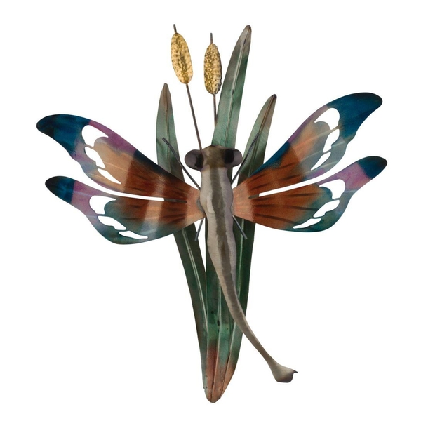 20" Metallic Blue Dragonfly Wall Décor