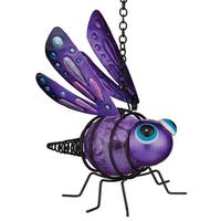 Regal Art & Gift 6" Purple Dragonfly Solar Mini Lantern