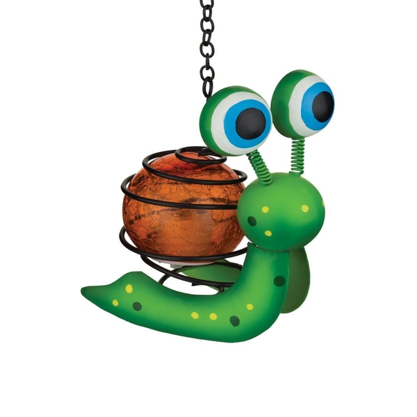 4.5" Green Snail Solar Mini Lantern