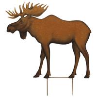 View 31.5" Brown Moose Stake/Wall Décor