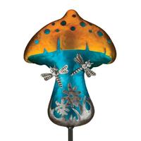 Regal Art & Gift 31.75" Fantasy Dragonfly Mushroom Solar Stake 