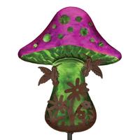 Regal Art & Gift 32" Fantasy Hummingbird Mushroom Solar Stake 