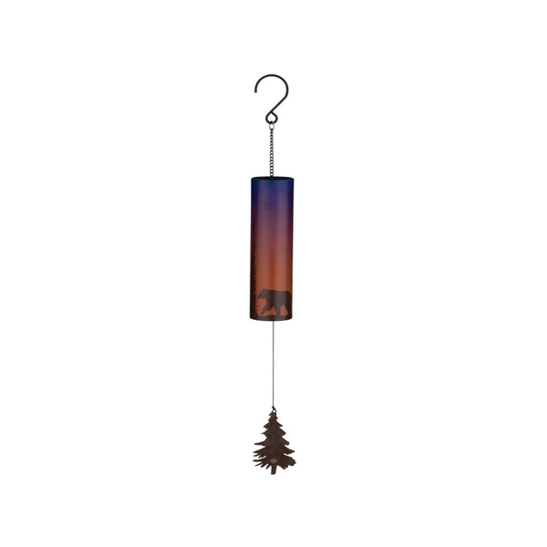 2" Steel Bear Night Sky Wind Bell