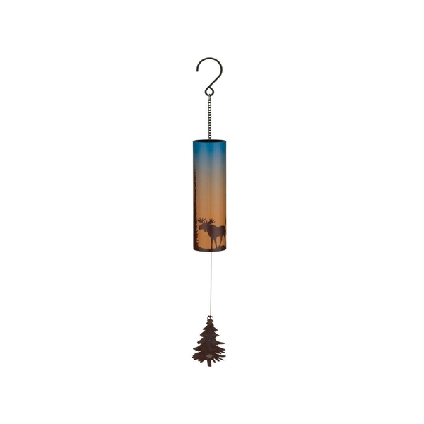 2" Steel Moose Night Sky Wind Bell