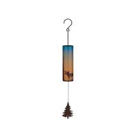 View 2" Steel Moose Night Sky Wind Bell
