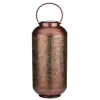 Regal Art & Gift 25.25" Bronze Shadow Cylinder Solar Lantern LED Light 