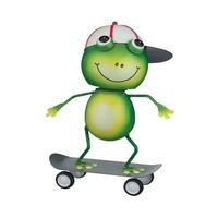 Regal Art & Gift 10.25" Metal Bobble Frog Skateboard Décor 