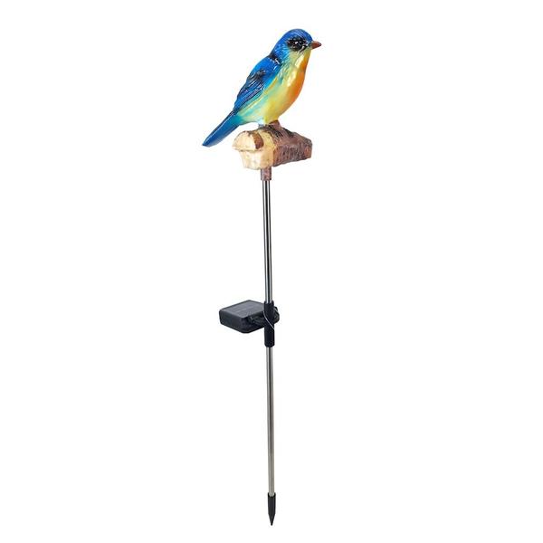 27.5" Bluebird Songbird LED Solar Sound Stake 