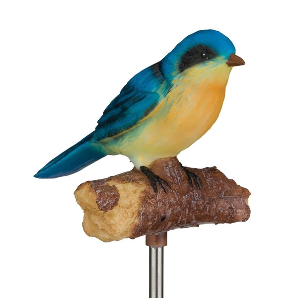 27.5" Bluebird Songbird LED Solar Sound Stake 