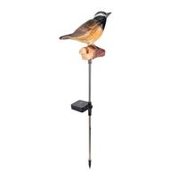 View 27.5" Chickadee Songbird LED Solar Sound Stake 