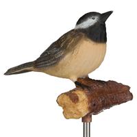 View 27.5" Chickadee Songbird LED Solar Sound Stake 