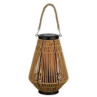 Regal Art & Gift 19" Hexagon Wicker Solar Lantern LED Light