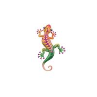 Regal Art & Gift 12" Stripe Magenta Gecko Wall Decor