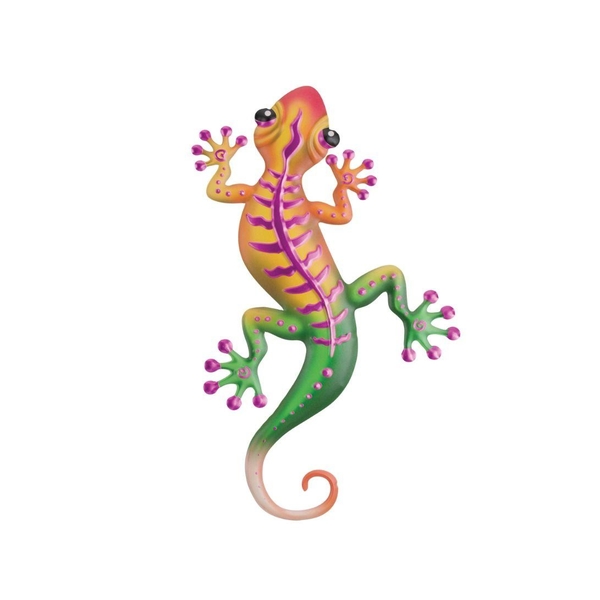 18" Stripe Magenta Gecko Decor