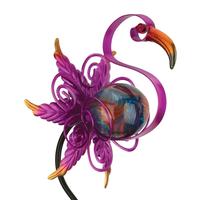 Regal Art & Gift 48" Swirl Flamingo LED Solar Stake 
