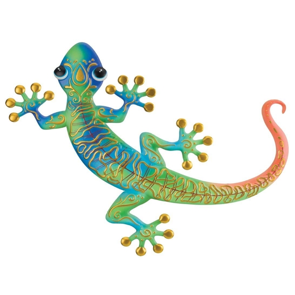 20" Swirl Blue Gecko Decor