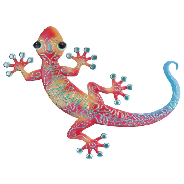 20" Swirl Red Gecko Decor