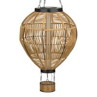 Regal Art & Gift 28.5" Hot Air Balloon Wicker Solar Lantern LED Light XLG