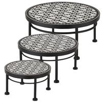 Regal Art & Gift 12" Mosaic Diamond Plant Stand (Set of 3)
