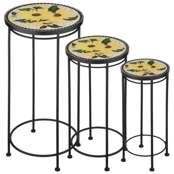 28" Tall Sunflower Plant Stand (Set of 3)