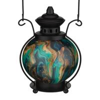 Regal Art & Gift 14.5" Green Swirl LED Light Lantern 