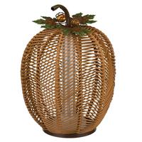 Regal Art & Gift 12.25" Tall LED Light Pumpkin Wicker Lantern 