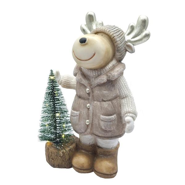 10" LED Reindeer & Tree Decor