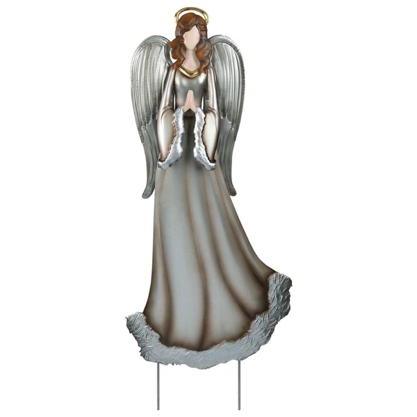32" Silver Angel Garden Stake/Wall Decor 