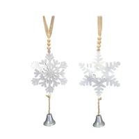 Regal Art & Gift 22.5" Silver Metal Glitter Snowflake Ornament (Set of 2)