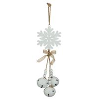 Regal Art & Gift 24.5" Antique White Bells Snowflake Ornament 