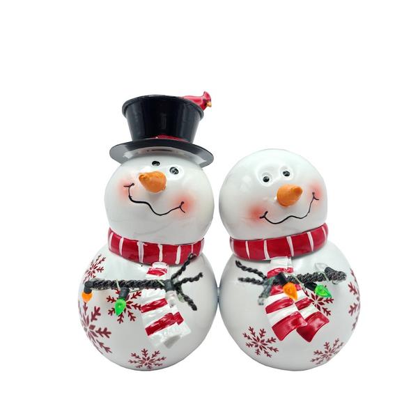 6.5" White Lovers Snowbies Decor 