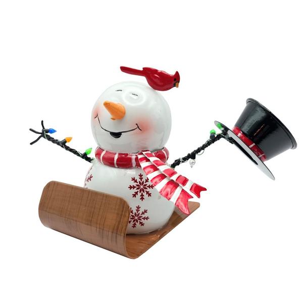 5.5" White Sled Snowbies Decor 