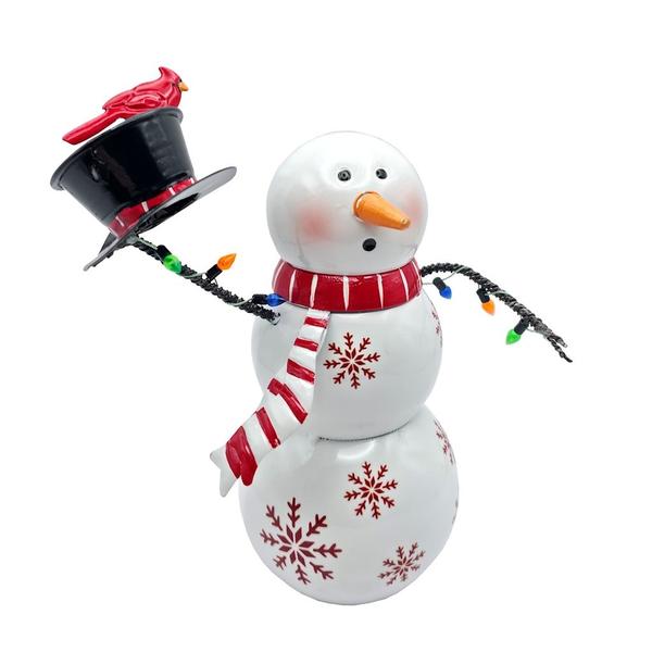 8" White Top Hat Snowbies Decor 