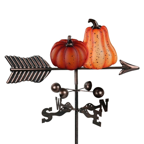 42" Metal Pumpkin Weathervane Stake 