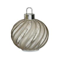 View 10" LED Swirl Silver Ornament Decor 