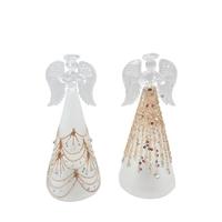Regal Art & Gift 6" Medium LED Frost Gold Angel Decor (Set of 2)