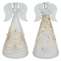 Regal Art & Gift 6" Medium LED Frost Gold Angel Decor (Set of 2)