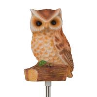 View 28" Owl Bird LED Solar Sound Stake 