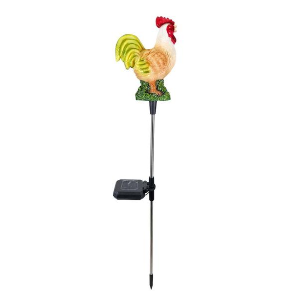 28.75" Rooster Bird LED Solar Sound Stake 