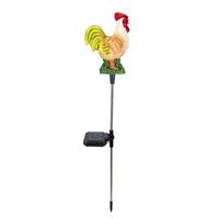 View 28.75" Rooster Bird LED Solar Sound Stake 