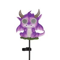 View 35" Eye Roller Dragon LED Solar Stake 
