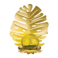 Regal Art & Gift 10.5" Brass Leaf Solar Decor