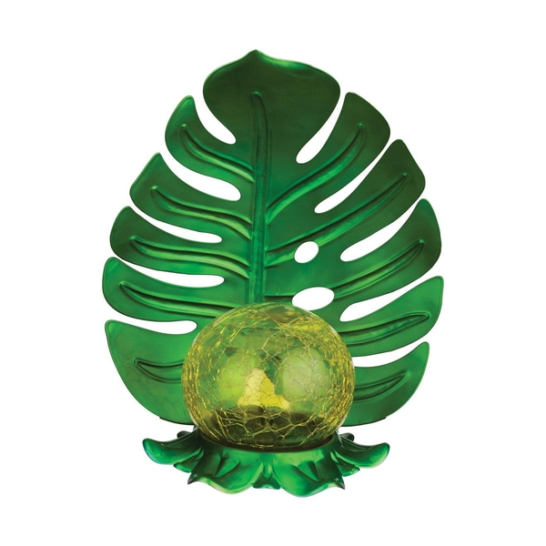 10" Green Leaf Solar Decor