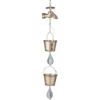 Regal Art & Gift 54" LED Faucet Water Drop Solar Rain Chain Ornament